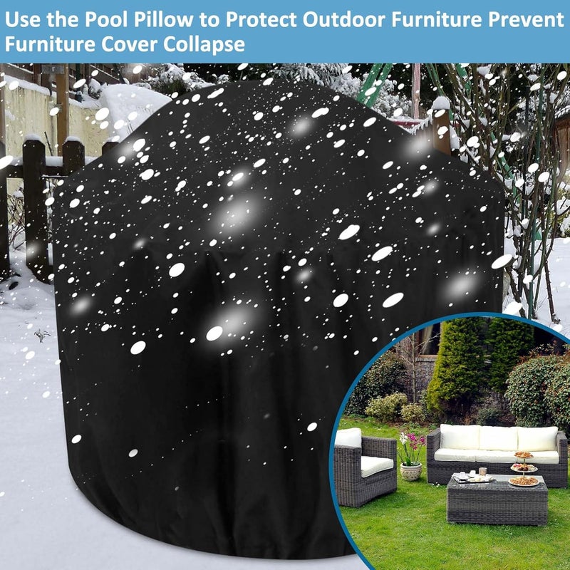 Waybas 7ft Pool Pillows for Above Ground Pools, Heavy Duty Swimming Pool Air Pillow 0.3mm Thickened Pool Closing Winter Kit Pool Cover Float Balloon with String Repair Tape for Winterizing Ice Equalizer - Image 5